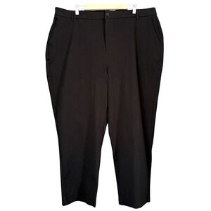 Lacey Chabert Collection Women 2X Black Dress Pants Cotton Spandex‎ Stretch Plus